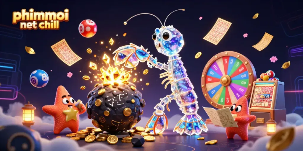 Engage with phimmoi net chill in this vibrant scene of a cosmic samurai amidst a wealth of gambling elements.