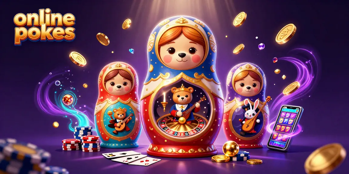 Play online pokies with colorful casino characters surrounded by shimmering gems and spinning reels.